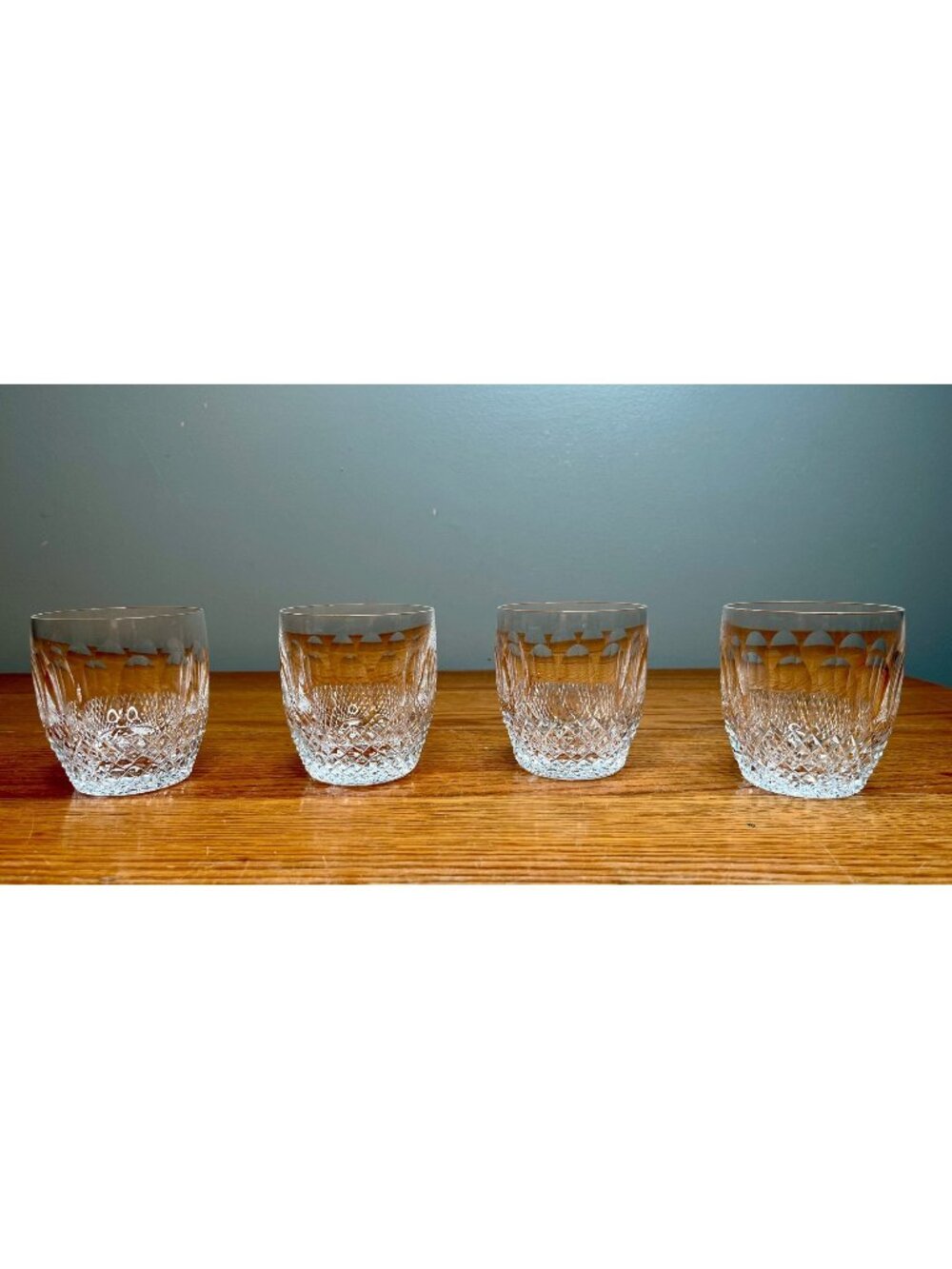 Set of 4 Vintage Waterford Crystal Old Fashioned Glass, Colleen Pattern